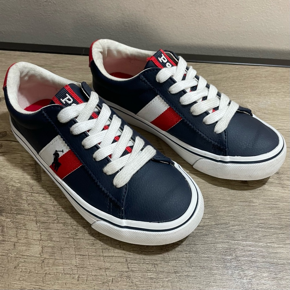 Boy's POLO RALPH LAUREN Navy Blue WESTCOTT II Designer SNEAKERS Shoes  13
